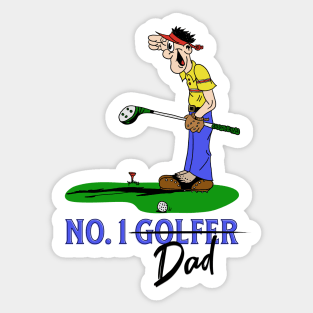 No. 1 Golfer Dad Sticker